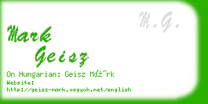 mark geisz business card
